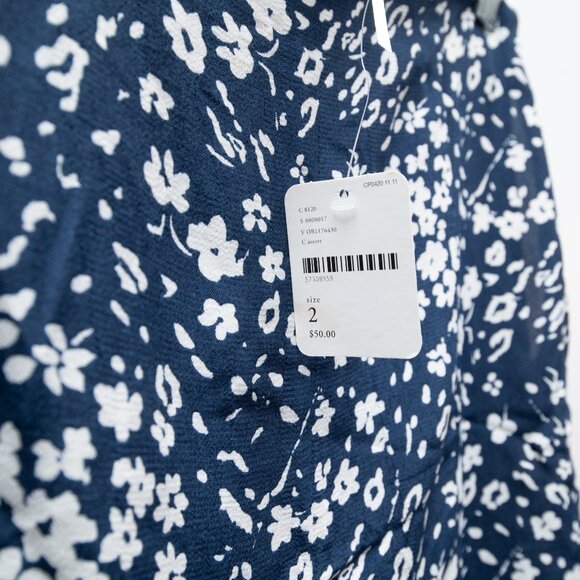 Free People Floral Mini Skirt Navy - Picture 5 of 6